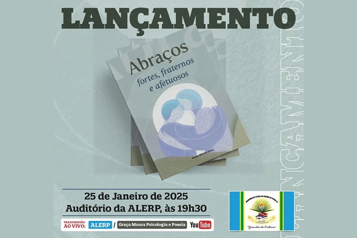 Lançamento do livro "Abraços fortes, fraternos e afetuosos"